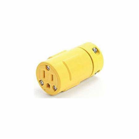 125 VAC 15 A 5-15R, Molex LLC 130141-0031 Super-Safeway™ Straight Blade Connector, Yellow
