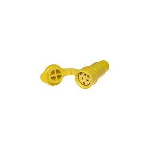 125 VAC 20 A 5-20R, Molex LLC 130146-0052 Watertite® Straight Blade Connector, Yellow