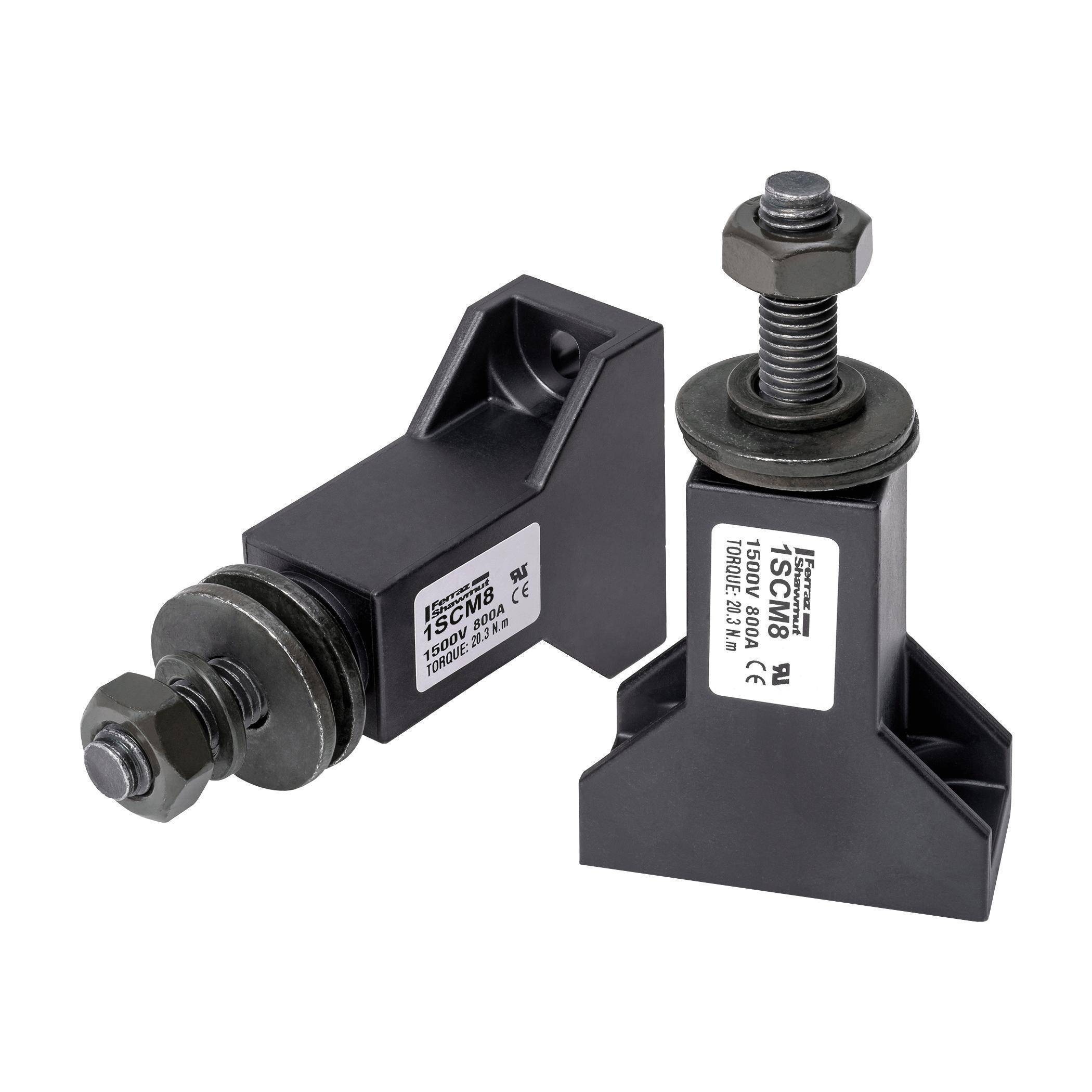 Mersen 1SCM8 Modular Semiconductor Fuse Block, 1000 VAC/VDC, 400 A, 1 Pole