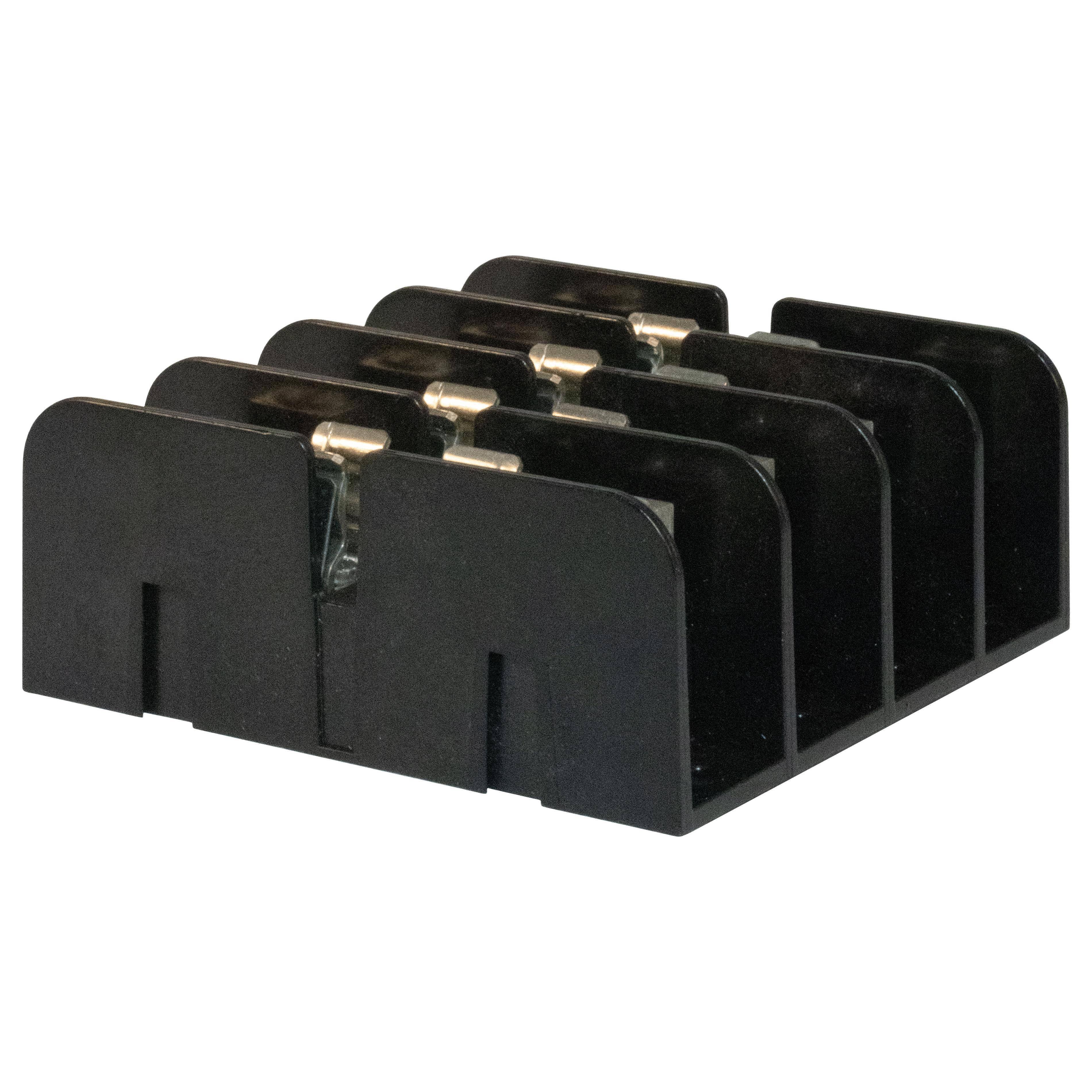 Mersen 30329T Open Style Fuse Block, 300 VAC/160 VDC, 30 A, Class: T, 14 to 10 AWG Wire, 4 Poles