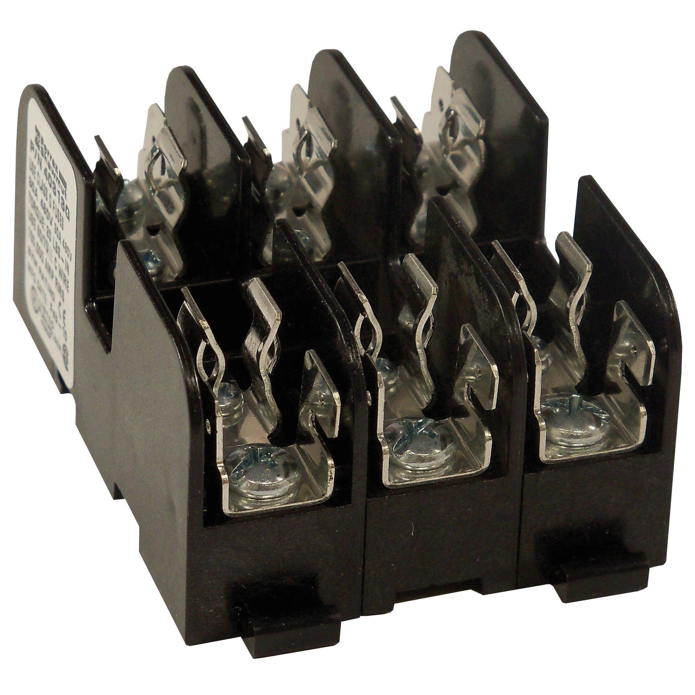 Mersen 40313G Open Style Fuse Block, 480 VAC, 30 A, Class: G, 14 to 10 AWG Wire, 3 Poles