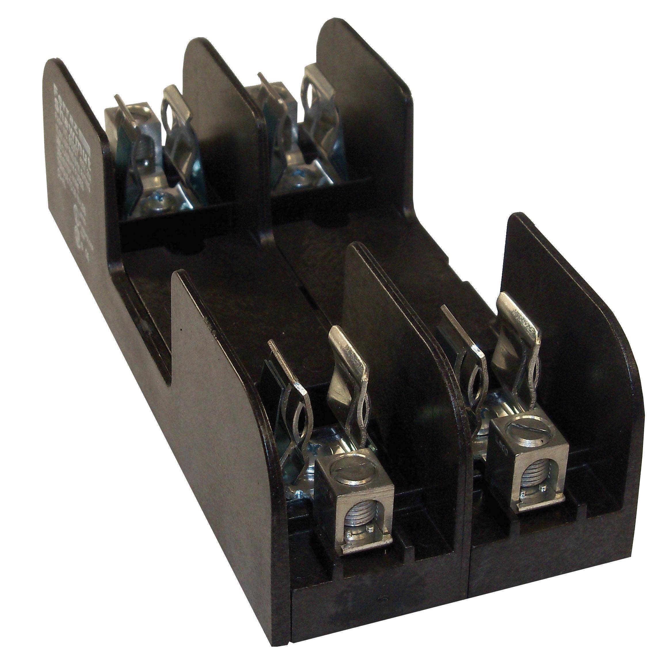 Mersen 60307 Open Style Fuse Block, 600 VAC/VDC, 30 A, Class: H/K, 14 to 2 AWG Wire, 2 Poles