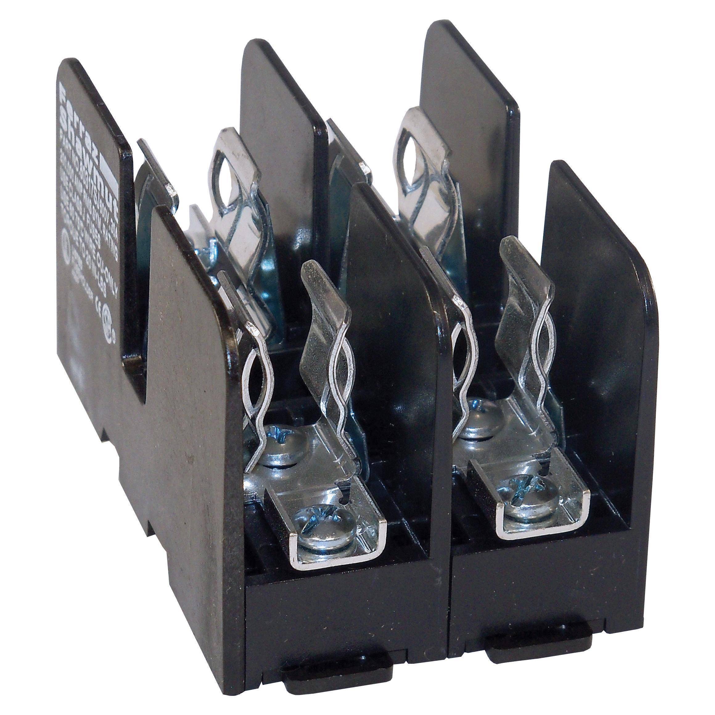Mersen 60317SJ Open Style Fuse Block, 600 VAC/VDC, 30 A, Class: J, 14 to 4 AWG Wire, 2 Poles