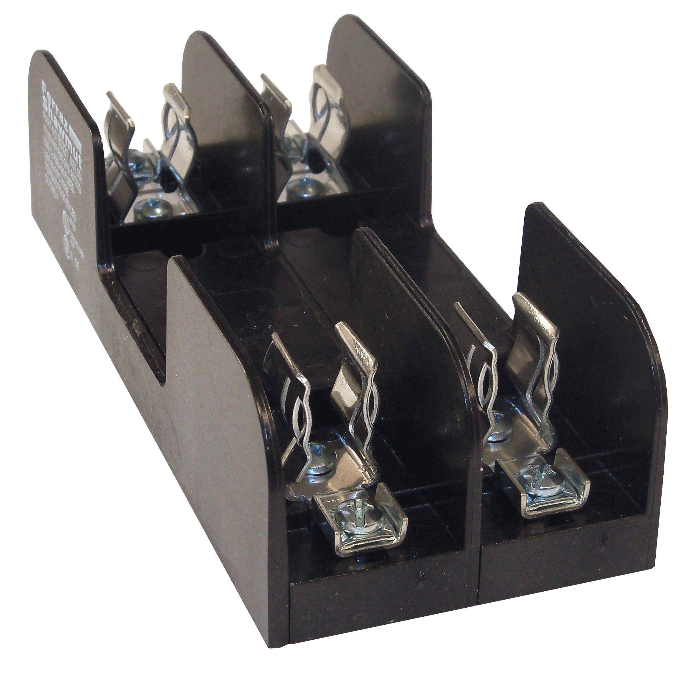 Mersen 60322 Open Style Fuse Block, 600 VAC/VDC, 30 A, Class: H/K, 14 to 10 AWG Wire, 2 Poles