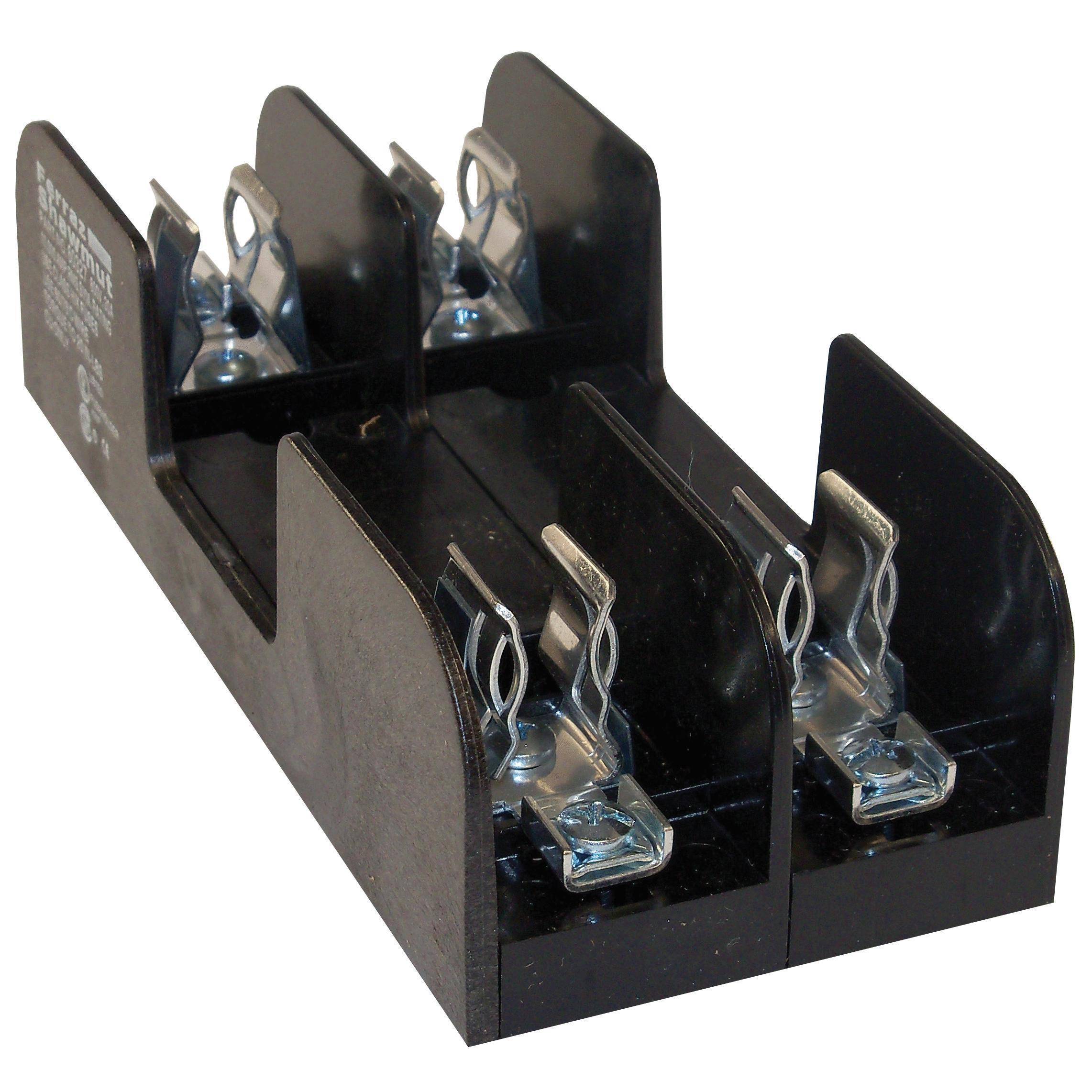 Mersen 60327 Open Style Fuse Block, 600 VAC/VDC, 30 A, Class: H/K, 14 to 10 AWG Wire, 2 Poles