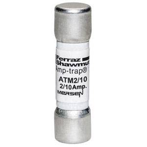 600 VAC/VDC, 2/10 A, Mersen EP ATM2/10 Amp-Trap® Midget Fuse, Ferrule Terminal, Fast Acting