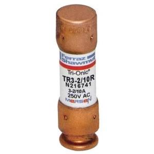 250 VAC/160 VDC 3.2 A, Class RK5, Mersen EP TR3-2/10R Tri-Onic® Power Fuse, Time Delay, Ferrule Terminal