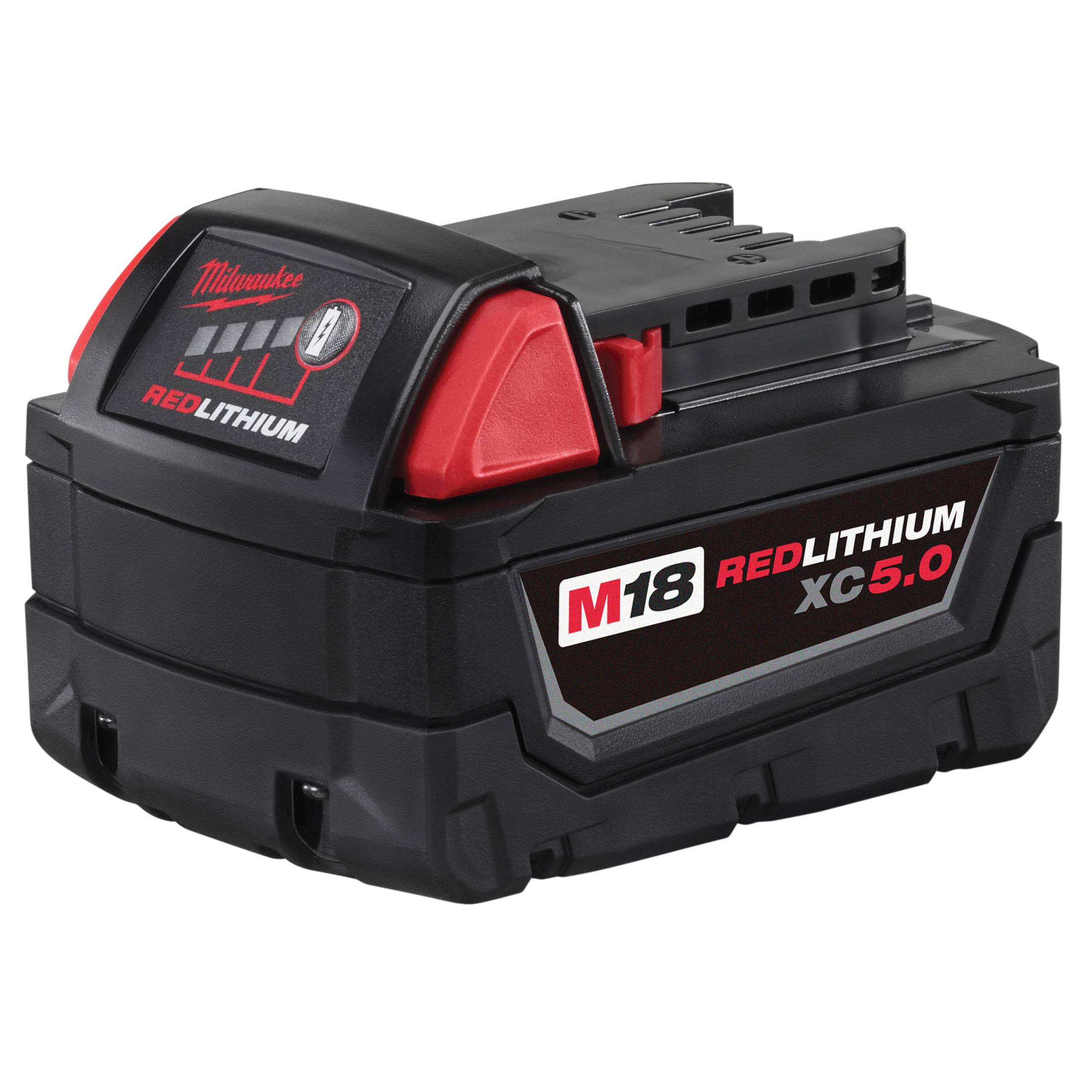 Milwaukee® 48-59-1850P Starter Kit, 5 Ah Lithium-Ion Battery, 120 V Charge, For Use With Milwaukee® M18™ Products