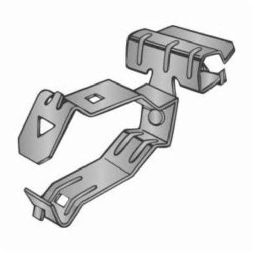 Minerallac® SFC916KC1234 Flange Clamp With Conduit Clip, 1/2 to 3/4 in Conduit, 25 lb Load, Spring Steel, Zinc Phosphate/Oil