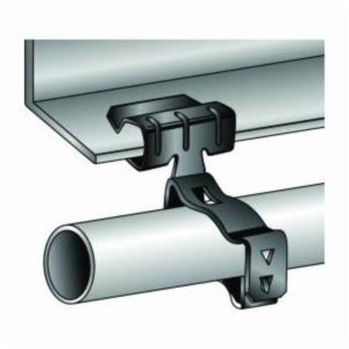 Minerallac® SFC916KC1234 Flange Clamp With Conduit Clip, 1/2 to 3/4 in Conduit, 25 lb Load, Spring Steel, Zinc Phosphate/Oil