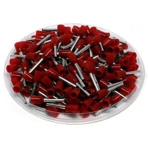 18 AWG, Miromar, LLC AD10008 Terminal Block Wire Ferrule, Red