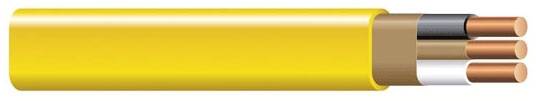 12 AWG 2-Conductor Solid Copper PVC Insulation NM-B Non-Metallic Sheathed Branch Circuit Cable (250 Ft Coil)