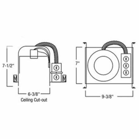 Nora Lighting NHIC-17QAT Line Voltage Recessed Housing