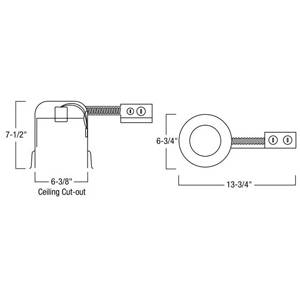 Nora Lighting NHRIC-17QAT Line Voltage Remodel Housing
