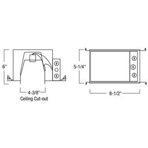Nora Lighting NSIC-401QAT Line Voltage Recessed Housing
