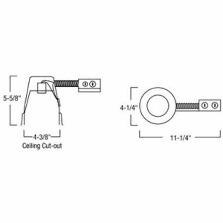 Nora Lighting NSR-404QAT Line Voltage Remodel Recessed Housing
