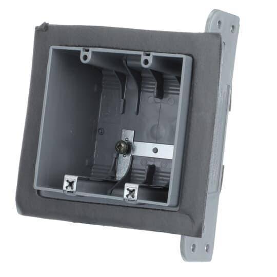 NuTek® 2-FWSW Non-Metallic Airtight Device Box, 33 cu-in Capacity, 2 Gangs, 4 in W x 2-3/4 in D x 3-3/4 in H