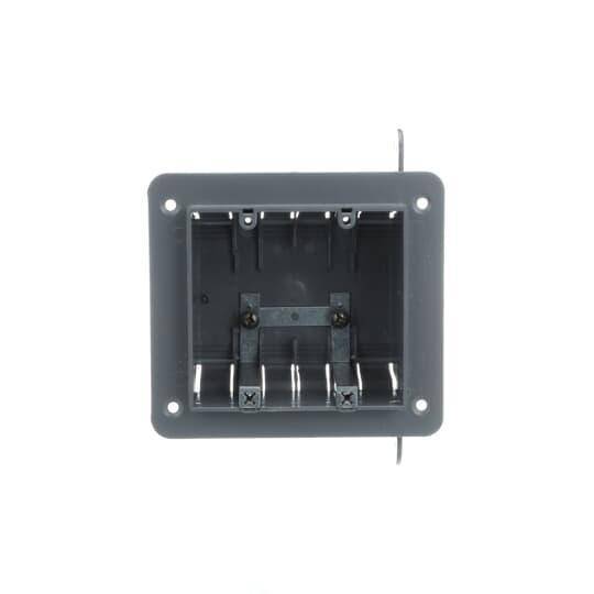 NuTek® 2-WSW Non-Metallic Device Box, 33 cu-in Capacity, 2 Gangs, 8 Knockouts, 4 in W x 2-3/4 in D x 3-3/4 in H