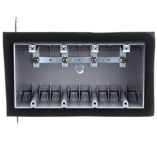 NuTek® 4-FWSW Airtight Device Box, Plastic, 67 cu-in, 4 Gangs, 3-3/4 in L x 7-5/8 in W x 2-3/4 in D