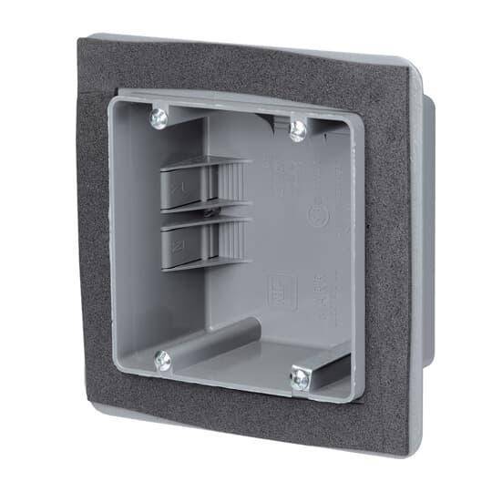 NuTek® FWRD Non-Metallic Airtight Range and Dryer Box, Plastic, 61 cu-in Capacity, 4 Outlets, 4 Knockouts, 3 in D