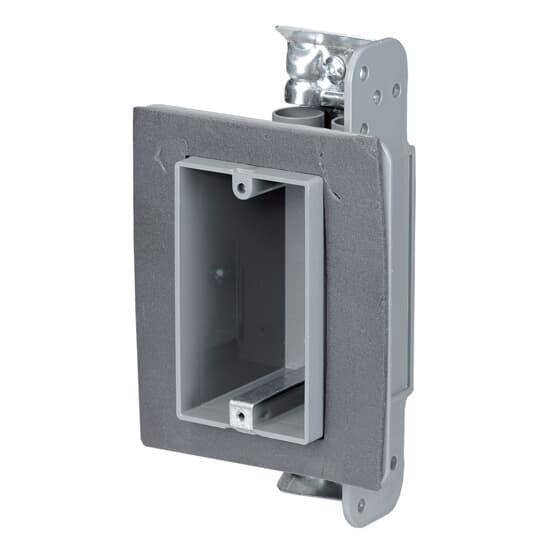 NuTek® FWSWBX Airtight Non-Metallic Device Box, Polyphenylene Ether/Polystyrene, 18 cu-in Capacity, 1 Gangs, 3-3/4 in L x 2-1/4 in W x 2-3/4 in D