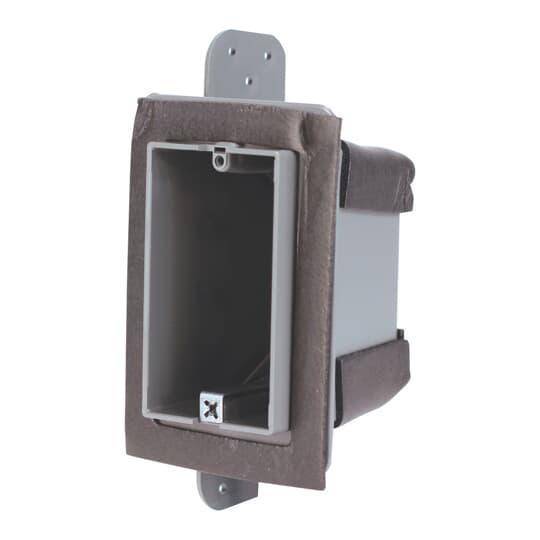 NuTek® F-WSW-US Non-Metallic Airtight Device Box, 18 cu-in Capacity, 1 Gangs, 4 Outlets, 3-3/4 in L x 2-1/4 in W x 2-3/4 in D