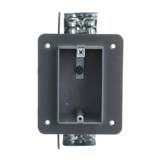 NuTek® WSWBX Non-Metallic Device Box, Plastic, 18 cu-in Capacity, 1 Gangs, 3-3/4 in L x 2-1/4 in W x 2-1/4 in D
