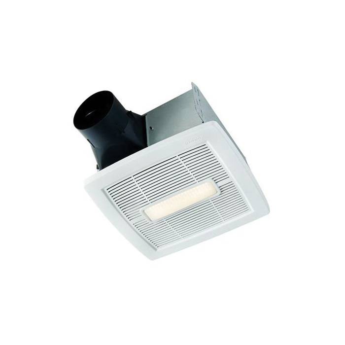 NuTone® InVent™ AEN80L Single Speed Fan/Light Combo with LED Light, LED Lamp, 120 VAC, Galvanized Steel Housing