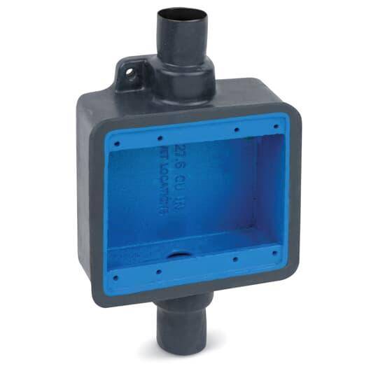Ocal® FDC222-B Deep Feed-Through Device Box With Conduit, Iron Alloy, 2 Gangs