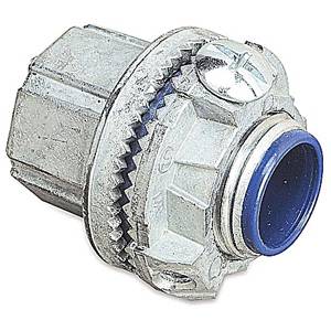 T&B® H075GRSST Grounding Hub With Thermoplastic Insulated Throat, 3/4 in Trade, Thread Connection, Locknut Installation, 316 Stainless Steel