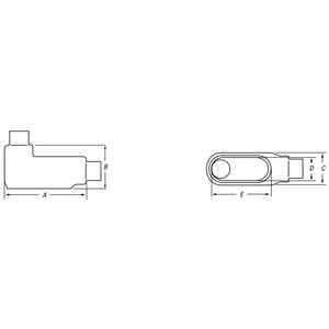 3/4" LB Thomas & Betts Corporation LB27-G OCAL-BLUE® Conduit Body