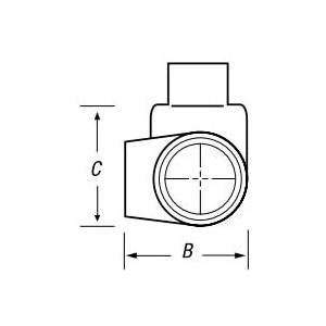 2" T Thomas & Betts Corporation T68-4X-G OCAL-BLUE® Conduit Body