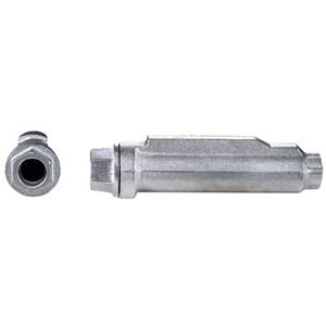 T&B® XJG24-TB Conduit Expansion Coupling With Internal Bonding Jumper, 3/4 in, For Use With Rigid Conduits, Malleable Iron, Zinc Plated