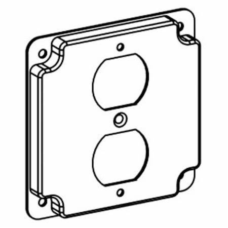 4" Box, Orbit Industries 4402 Electrical Square Box Industrial Cover, Raised