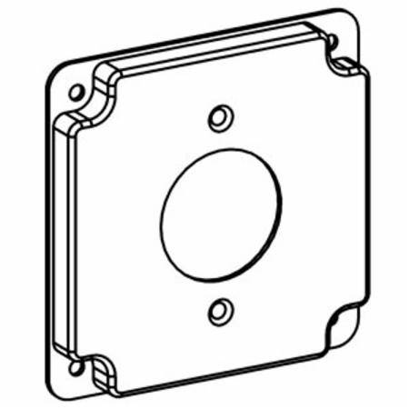 Orbit Industries 4405 Raised Square Box Cover, 4 in W, Receptacle/Switch Cover, 16 ga sheet steel