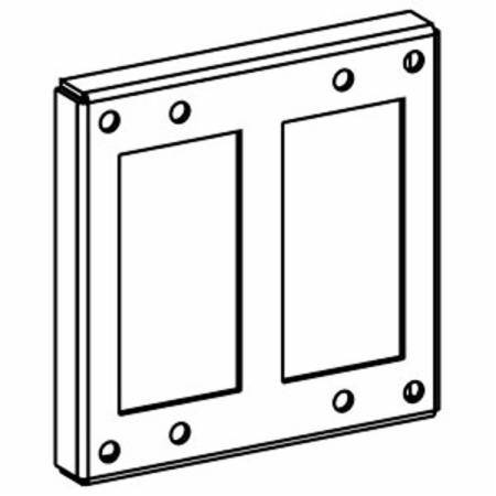 Orbit Industries 4444 Raised Square Box Cover, 4 in W, Receptacle/Switch Cover, 16 ga sheet steel
