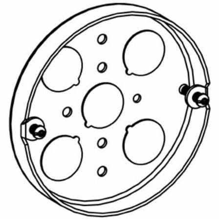 6 Cu in 5-KO, Orbit Industries 4PB Electrical Round Pancake Box
