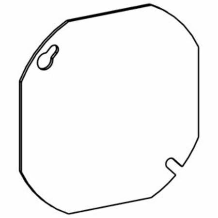 Orbit Industries 4RBC Box Cover, 4 in Dia, Flat Cover, 16 ga Sheet Steel