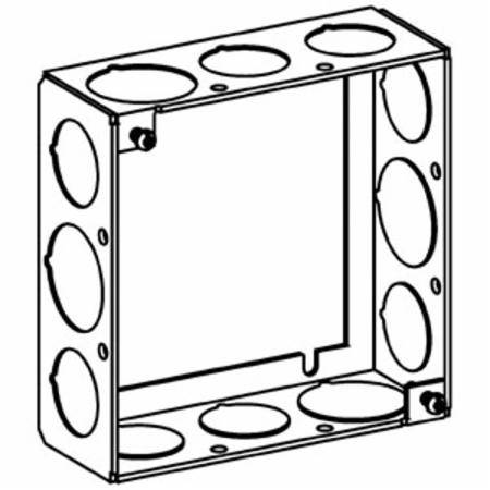 Orbit Industries 4SB-50/75-EXT Welded Square Box, 16 ga Sheet Steel, 21 cu-in Capacity, (12) Knockouts, 4 in H x 4 in W x 1-1/2 in D
