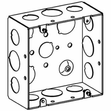 42 Cu Inch, 16-Knockout, Orbit Industries 5SDB-50/75 Electrical Square Box