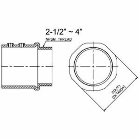 4" Orbit Industries OF7710 IMC/Rigid/EMT Conduit Connector