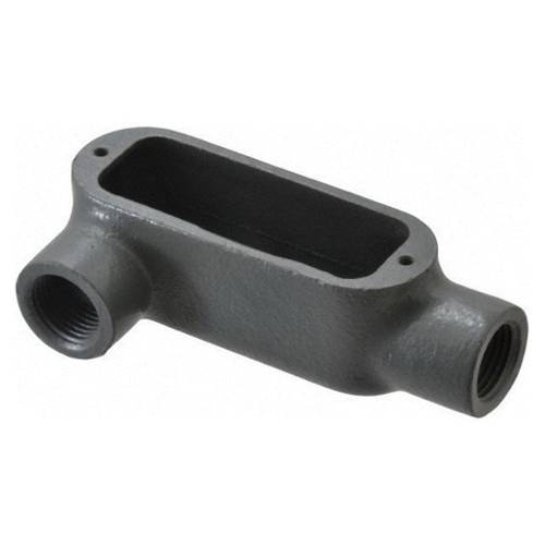 O-Z/Gedney UNILETS™ LR107 Type LR Conduit Outlet Body, 4 in Hub, Form 7 Form, 244 cu-in Capacity, Grayloy Iron, Aluminum Enamel/Zinc Electroplated