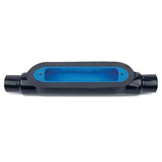 Ocal® OCAL-BLUE® BC4-G BC Series Double Coated Straight Feed-Through Conduit Body With Cover and Gasket, 1-1/4 in Hub, Mogul Form, Iron