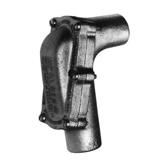 Ocal® OCAL-BLUE™ LBH100-G Double Coat Pulling Elbow, 4 in Trade, 90 deg, Iron, PVC Coated