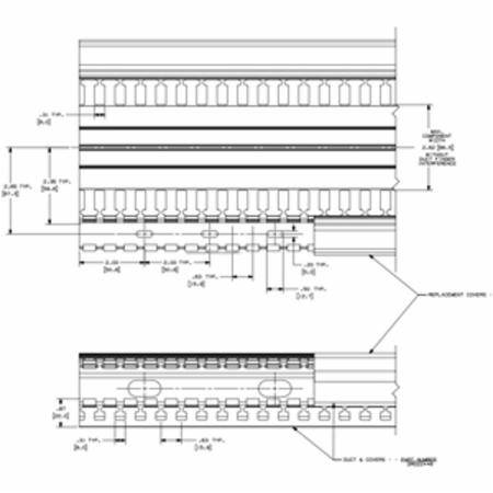 6.25" x 2.15" x 6' Panduit DRD22WH6 Panduct®, PanelMax™ Wiring Duct, White
