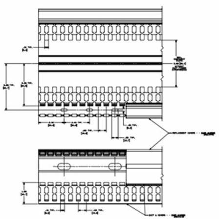 8.25" x 4.16" x 6' Panduit DRD44LG6 Panduct®, PanelMax™ Wiring Duct, Light Gray
