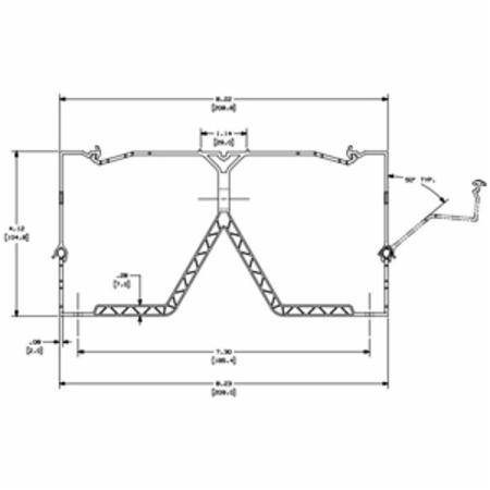 8.25" x 4.16" x 6' Panduit DRD44LG6 Panduct®, PanelMax™ Wiring Duct, Light Gray