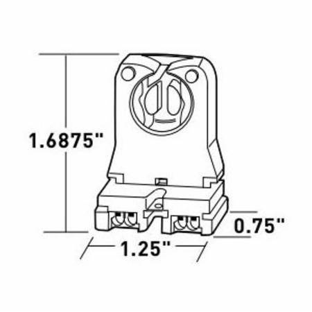 Legrand North America LLC 13053UN Fluorescent Lampholder