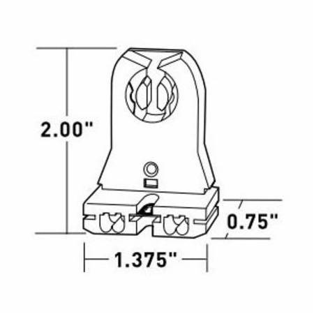 Legrand North America LLC 13057UN Fluorescent Lampholder