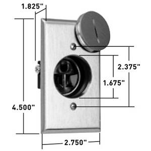 Legrand North America LLC 1542TRDR SLATER® Floor Box Display Receptacle
